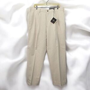Weatherproof Classic‎ Khaki Casual Trousers 36/32 Beige Pleated Front Business